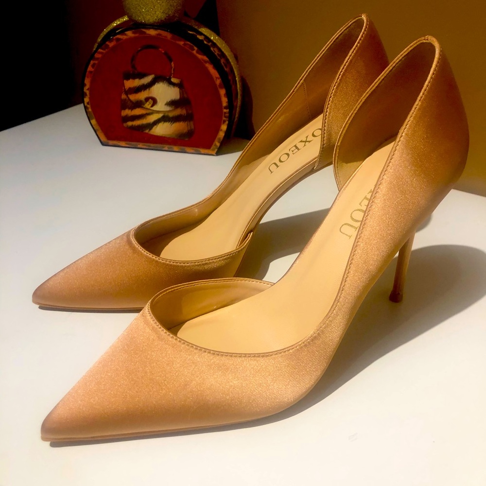 Women's Pumps Pointed Toe Stiletto Heel Satin